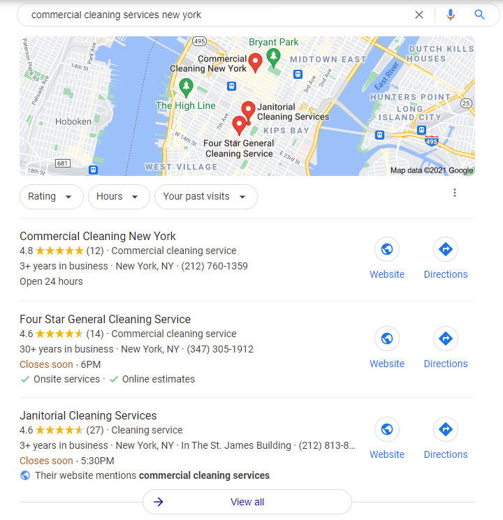 why cleaning client testimonials matter for commercial cleaning companies on Google My Business