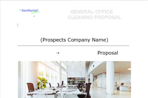 New Download&##x3a; General Office Cleaning Proposal