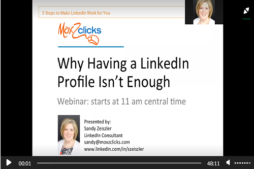 Webinar&##x3a; 5 Steps to Make LinkedIn Work for You