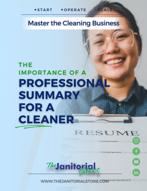 What is a professional summary for a cleaner