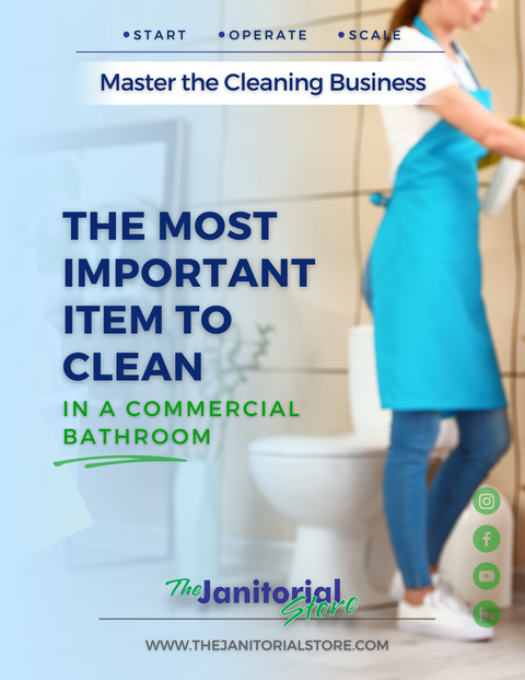 What is the most important item to clean when you clean a commercial bathroom&##x3f;