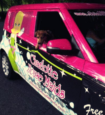 This company car is a traveling billboard